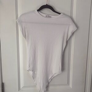 Zara White Cap Sleeve Bodysuit